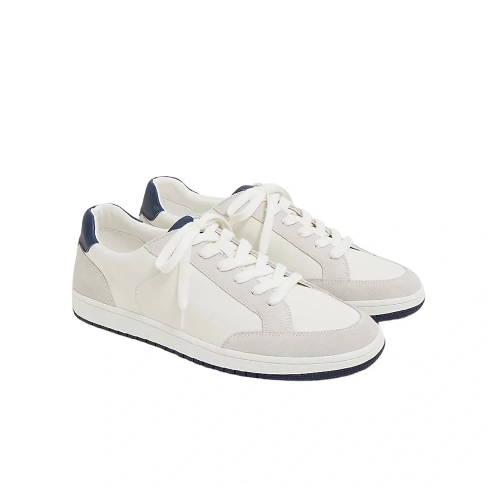 J. Crew Men’s Court Leather Suede Sneakers White Size 11 NWT